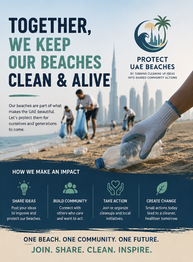 Clean Shores UAE campaign poster